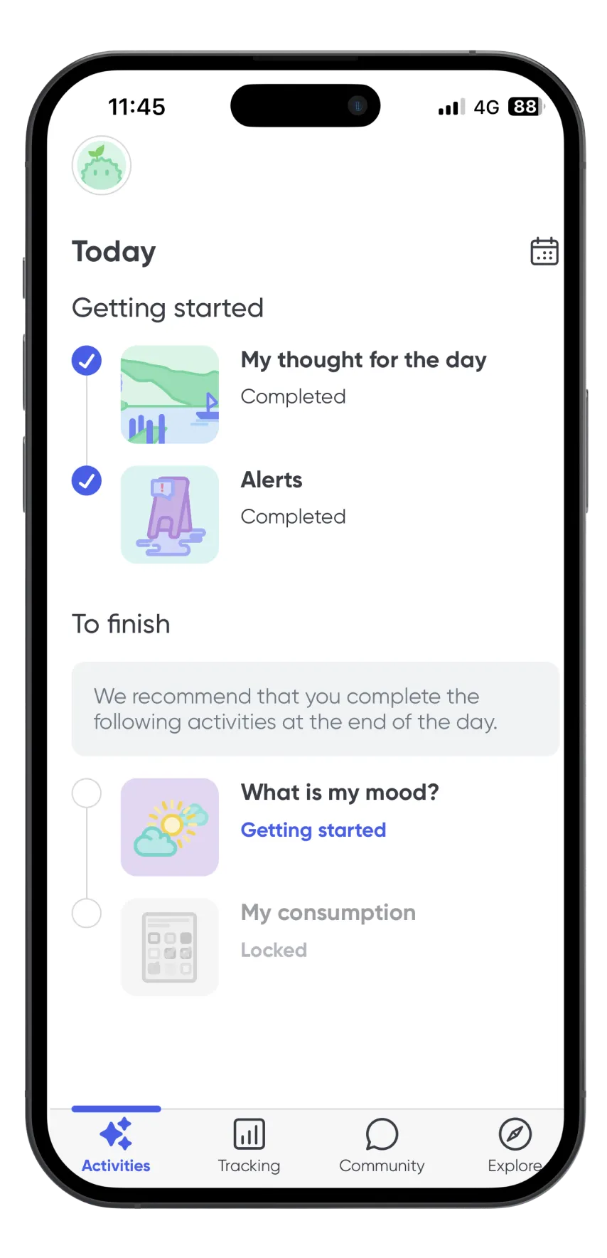 The Sobero app's Today screen
